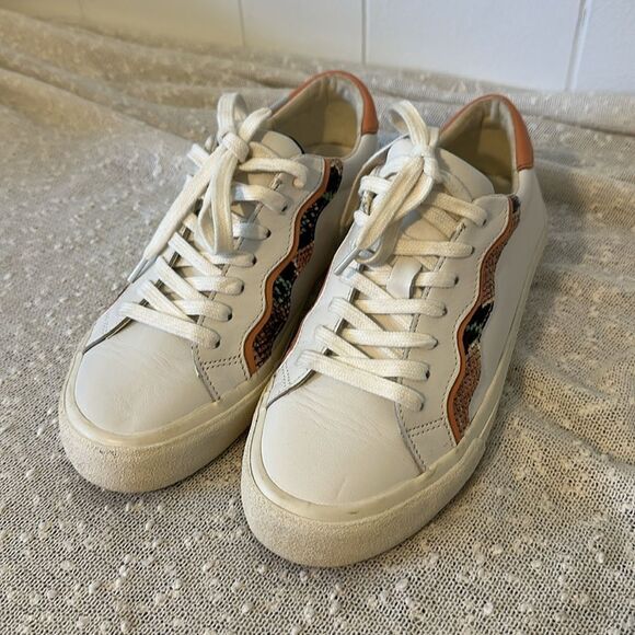 MADEWELL Sidewalk Low Top Snake Embossed Wave Edition Sneakers Shoes Women's 7 - Picture 4 of 12